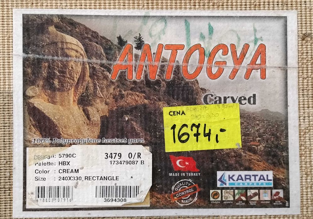 Dywan 240x330 Turecki ręcznie tkany, bardzo duży 7,92m2