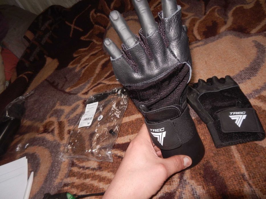 Wyprzedaż->Rękawiczki  trec GLOVES  STRIPE BLACK rozm. XL-siłownia