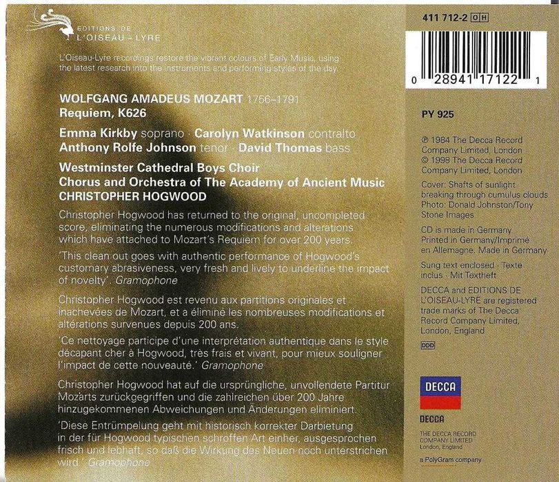 Mozart, Christopher Hogwood - Requiem