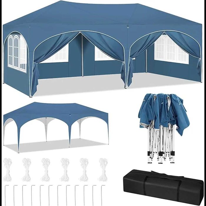 D57-Tenda 3 x 6 m dobrável e resistente montagem rápida