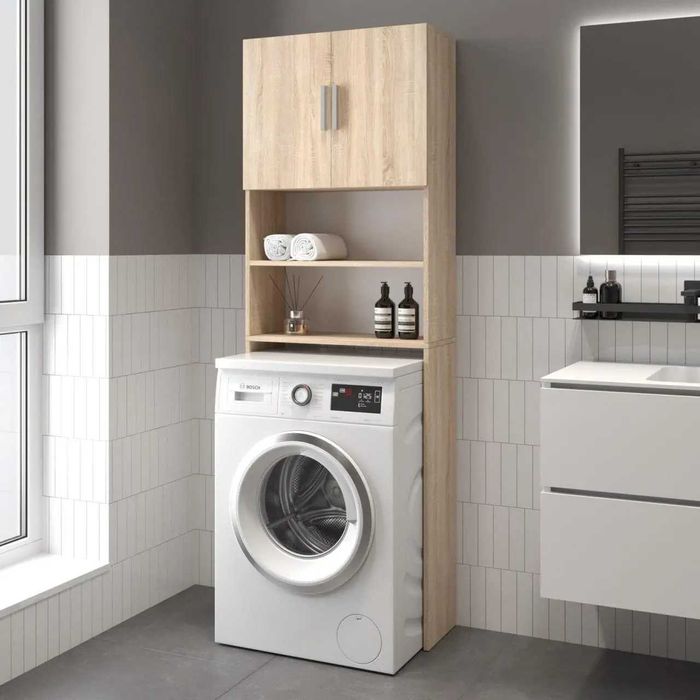 Тумба над стиральной машиной МП-006 с полками 640х1900х250 мм