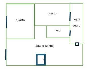 Apartamento T2 Amadora, com logradouro
