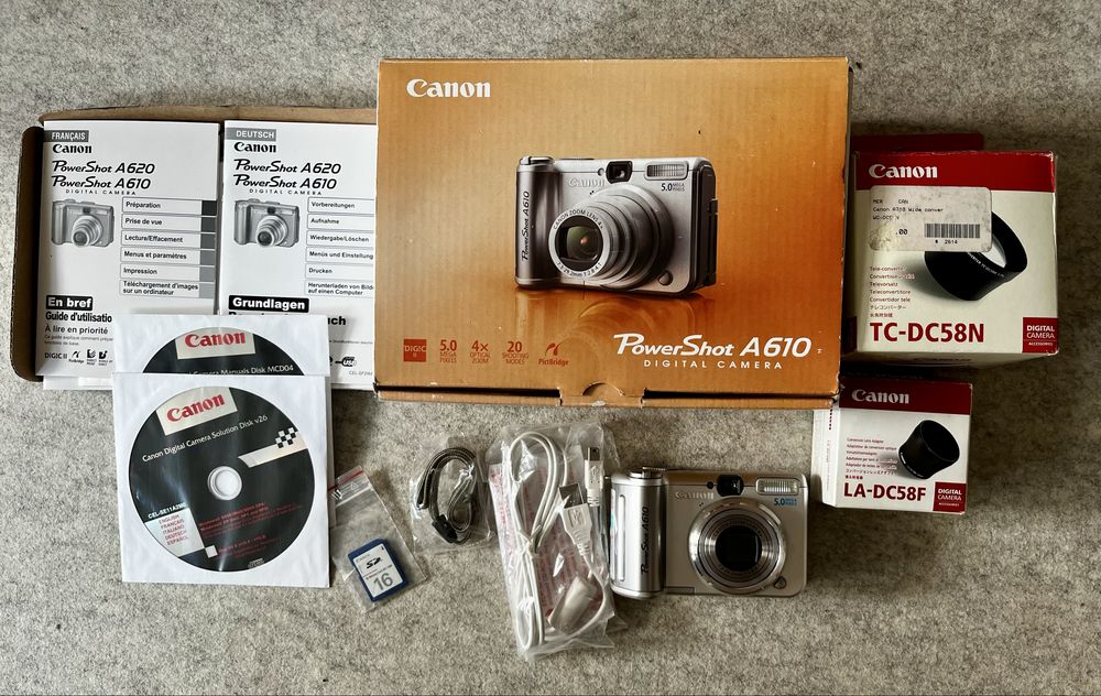 Canon Powershot a610 / TC-DC58N, adapter, ladowarka