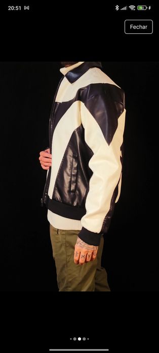 Blusão Homem Preto e Branco L Novo