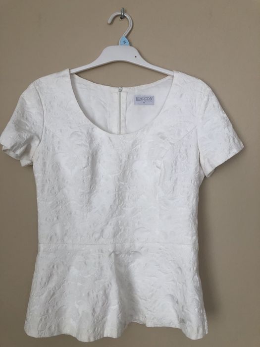 Bluzka elegancka z baskinką Bialcon 36