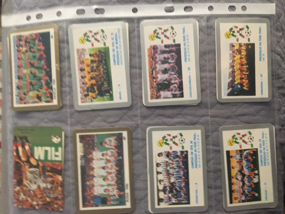 Lote 25calendários  antigos Mundiais e Europeus de Futebol 84/86/90