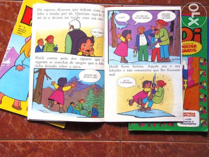 Heidi Rev. Especiais Mensais nºs 1 a 5 + Carteira Cabedal Pedro/Heidi