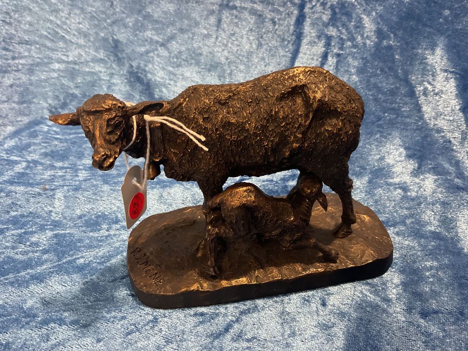 Ovelha com cria bronze ,PJ MEME  14 cm  anúncios abaixo