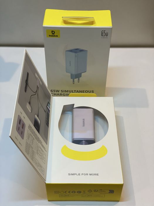 Зарядне Baseus GaN6 Pro 65W для ноутбука та  телефона 
800 грн.