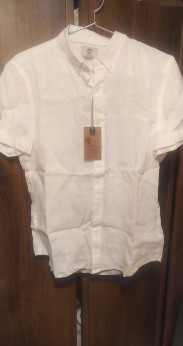 Timberland р.50-52(M) из льна летняя рубашка мужская