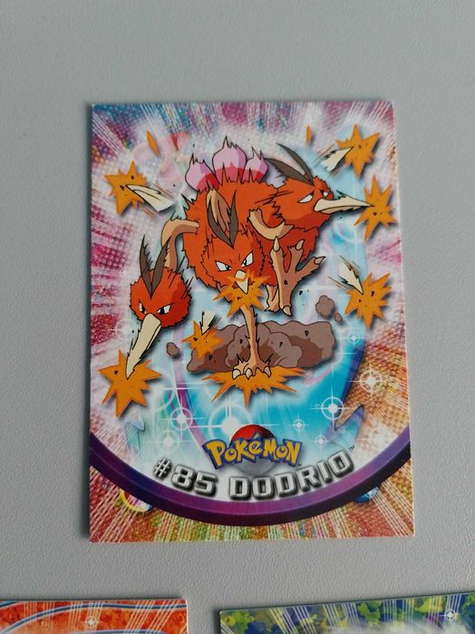 Lote 3 cartas Pokemon TV Animation Edition, raras, Dodrio, Weezing, Tangela