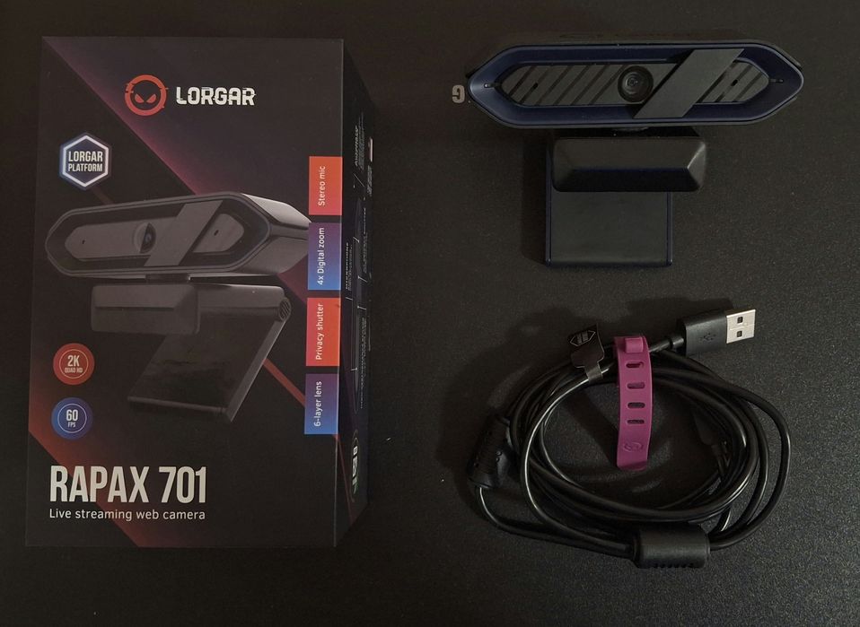 Камера Lorgar Rapax 701 Streaming 2K Blue з мікрофоном