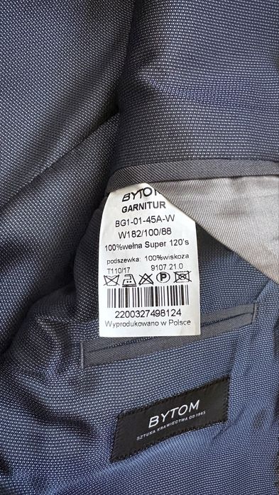 Męski garnitur Bytom seria Zignone jak nowy