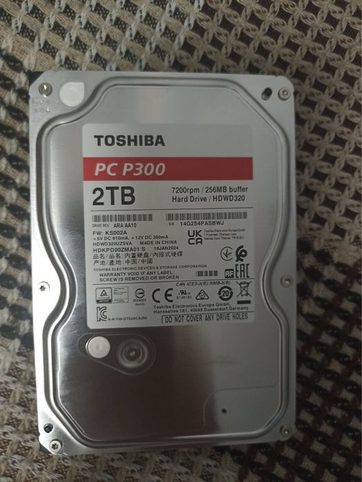 Жорсткий диск Toshiba P300 2 TB ( НОВИЙ)