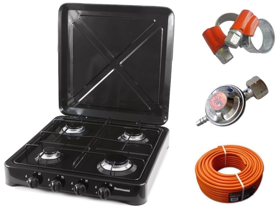 kuchenka gazowa czteropalnikowa na propan butan turystyczna kolor czar