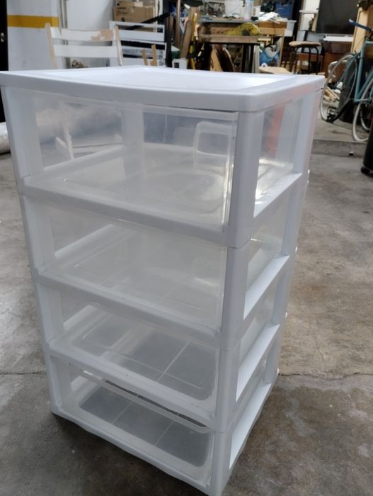 Móvel de plástico de 4 gavetas