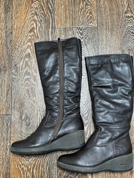 Зимові шкіряні сапоги 37