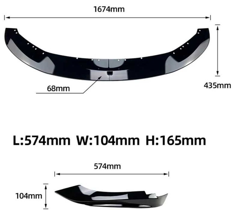 Lip frontal pára choques BMW série 4 F32 F33 F36 Pack M 2012-2020