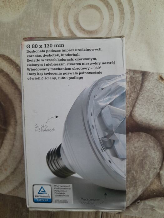 nowa żarówka disco  obrotowa