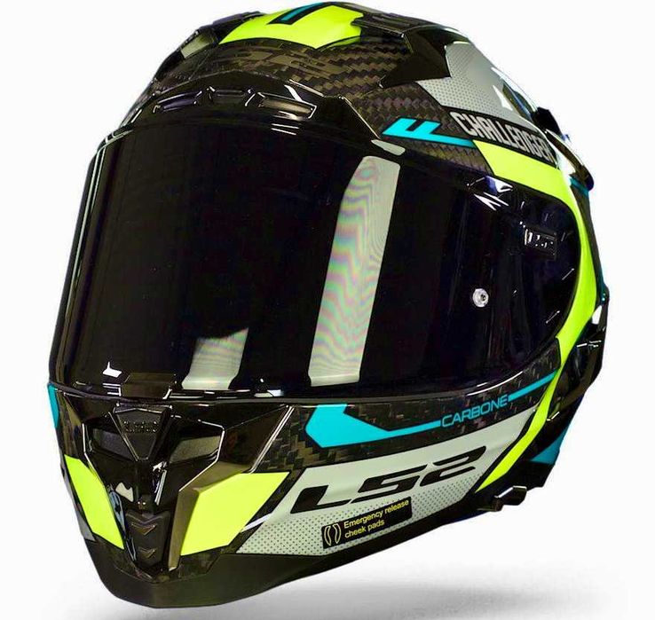 Capacete NOVO Carbono Total LS2 Challenger (50% DESCONTO) Tamanho XXS