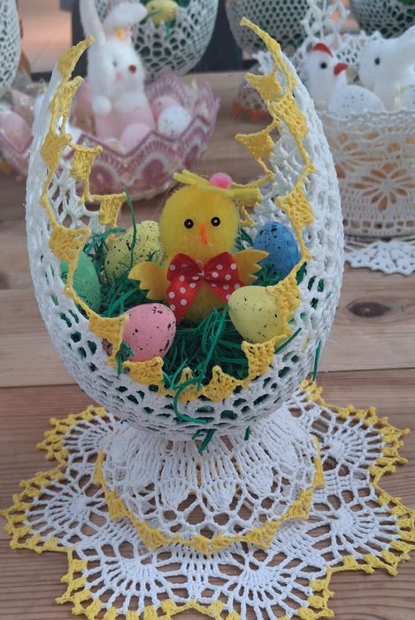 Szydełkowe jajka wielkanocne