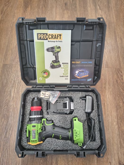 Шуруповерт Procraft PA18LiH DFR 80Нм/з'ємний патрон/ з ударом