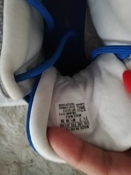 buty ADIDAS 40 2/3 wyższe niebieskie na rzepę