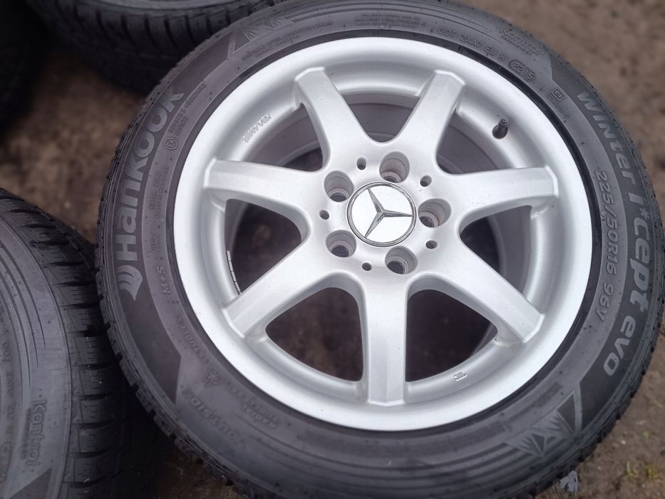 felgi aluminiowe 5x112 mercedes c e a w205 w204 w210 opony zimowe 8mm