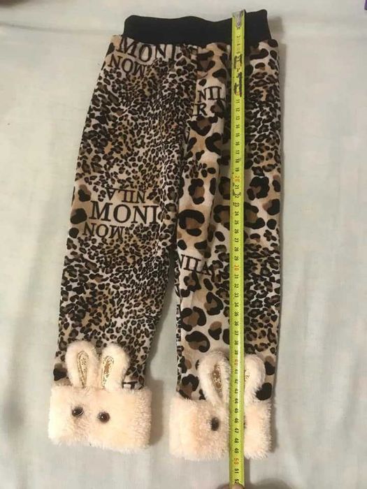 Велюровые лосины на меху, на 2-3 года (92-98 см рост)