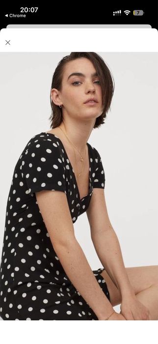 Гарна літня сукня сукня-сорочка горошек H&M розмір М