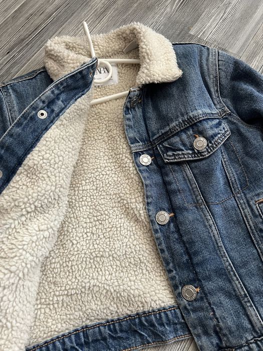Утеплена дитяча джинсова куртка zara