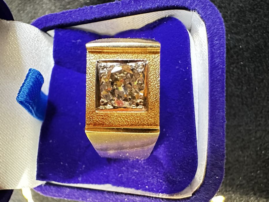 Zloty sygnet z diamentem inwestycja Szczecon