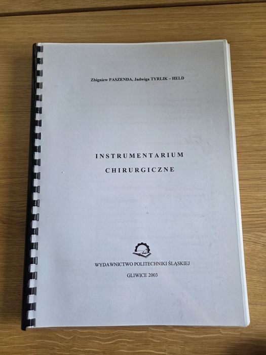 Instrumentarium chirurgiczne Paszenda  książka