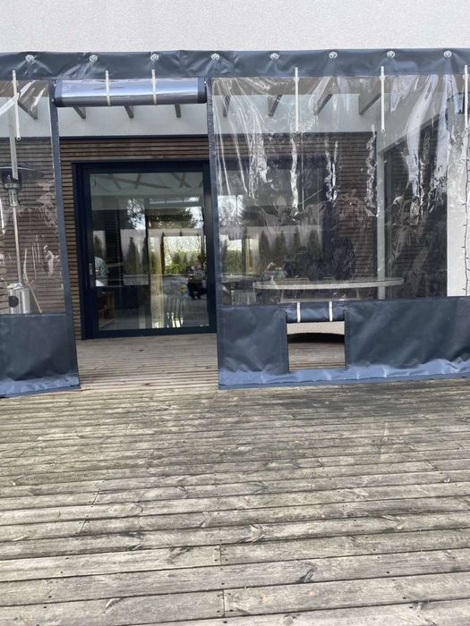 Osłona na taras altanu zasłona