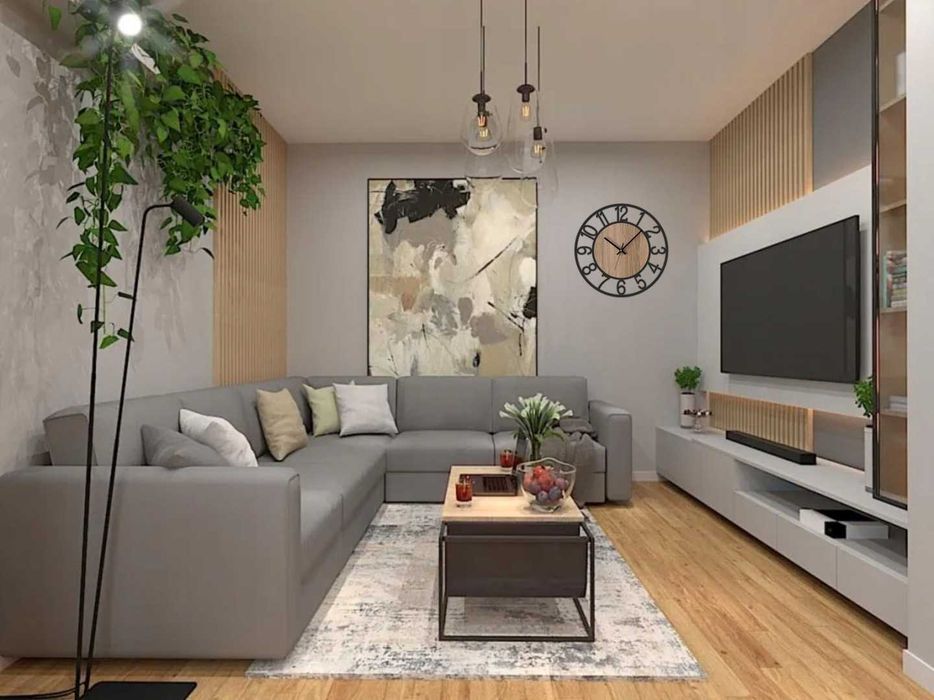 Zegar Ścienny DAKOTA 40 cm Nowoczesny Dąb Sonoma