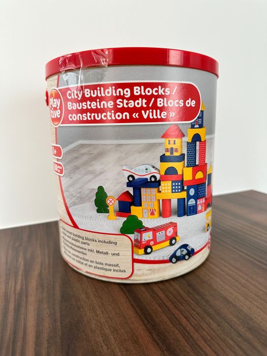 PLAYTIVE klocki drewniane 50 elementów miasto