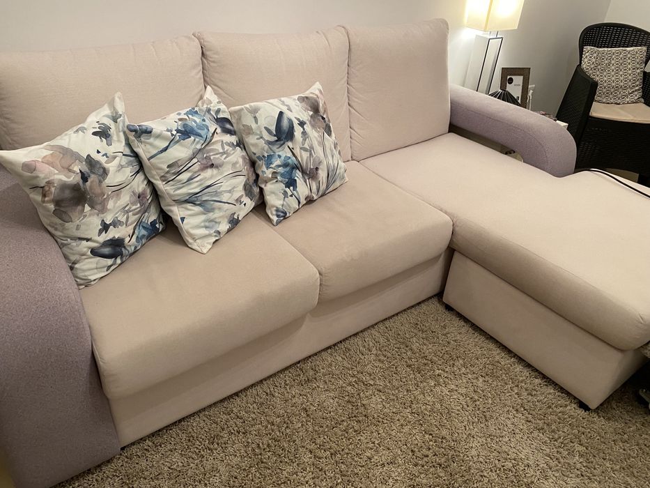 Sofá usado cor bege bom estado