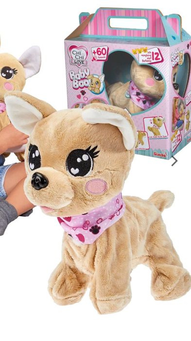 Chi Chi Love Piesek interaktywny z apaszką 30 cm Dźwięk 3+ Baby Boo
