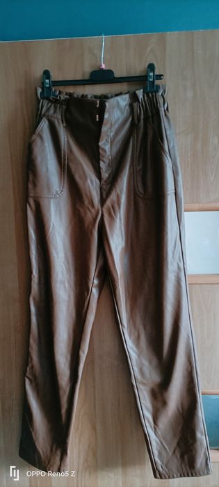 Spodnie damskie skóra ekologiczna marka vintage