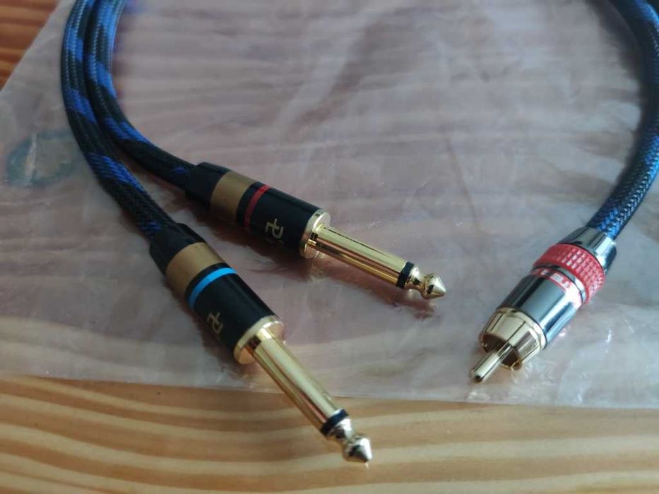 Kabel Interkonekt RCA to 6,35 mm TRS Duży Jack ( Topping E50 )