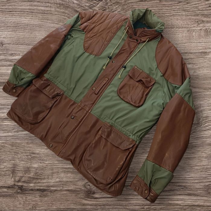 Skóra Leśna Myśliwska Kurtka Skórzana Ocieplana XL