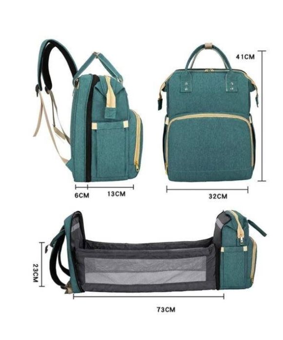 Універсальна Сумка-рюкзак трансформер для мами з ліжечком