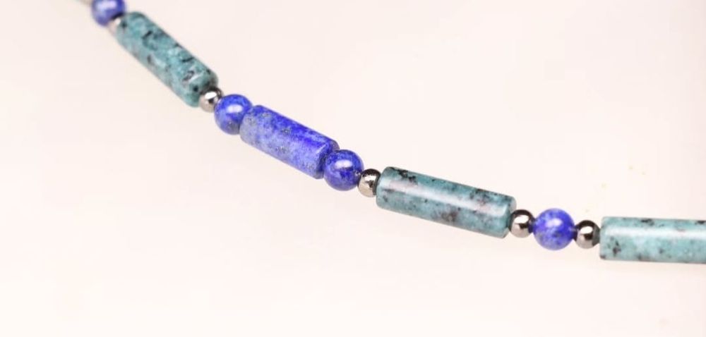 Чокер  з лазуриту та авганської берюзи