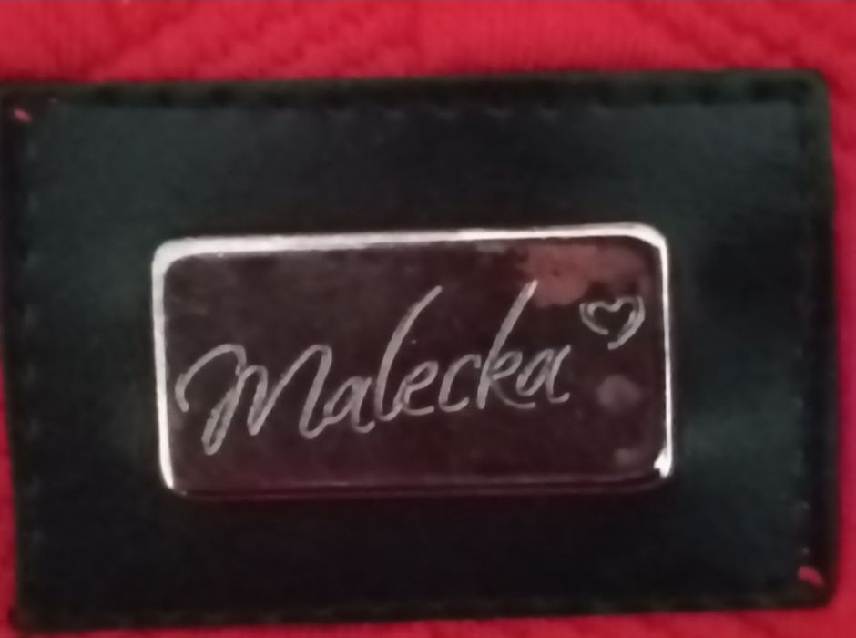 Czerwona asymetryczna bluza malecka 36