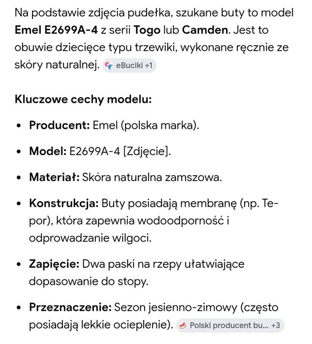 Trzewiki chłopięce Emel 28