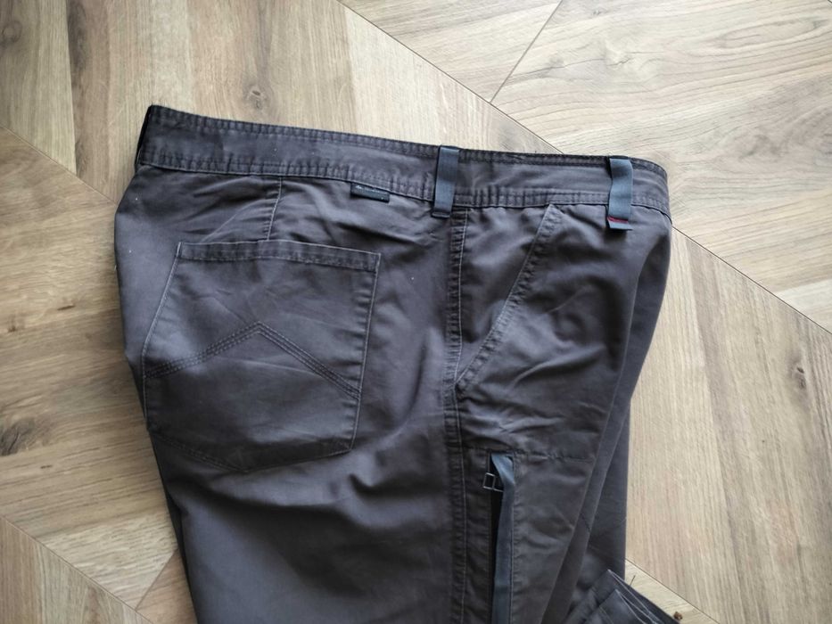 Quechua męskie spodnie 2XL materiałowe bawełna szare wygodne pas104