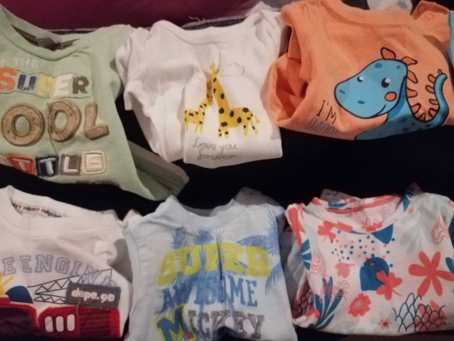 Bluzeczki z krótkim rękawem dla niemowlaka