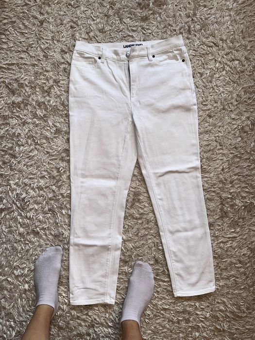 Жіночі білі джинсові штани