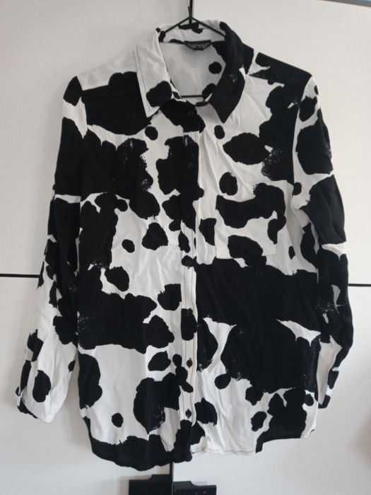 Koszula czarno-biała topshop