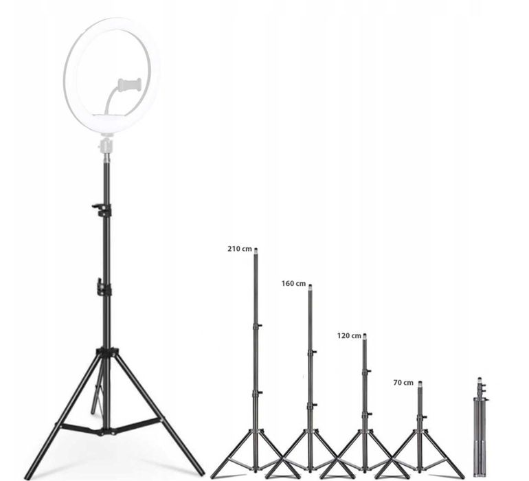 STATYW FOTOGRAFICZNY 210cm oświetleniowy na telefon lampę aparat